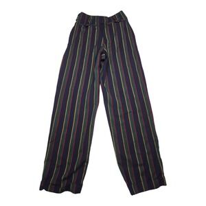 Vintage Autre Chose Striped Pleated Wool Trousers Pants 24x29 High Waist READ